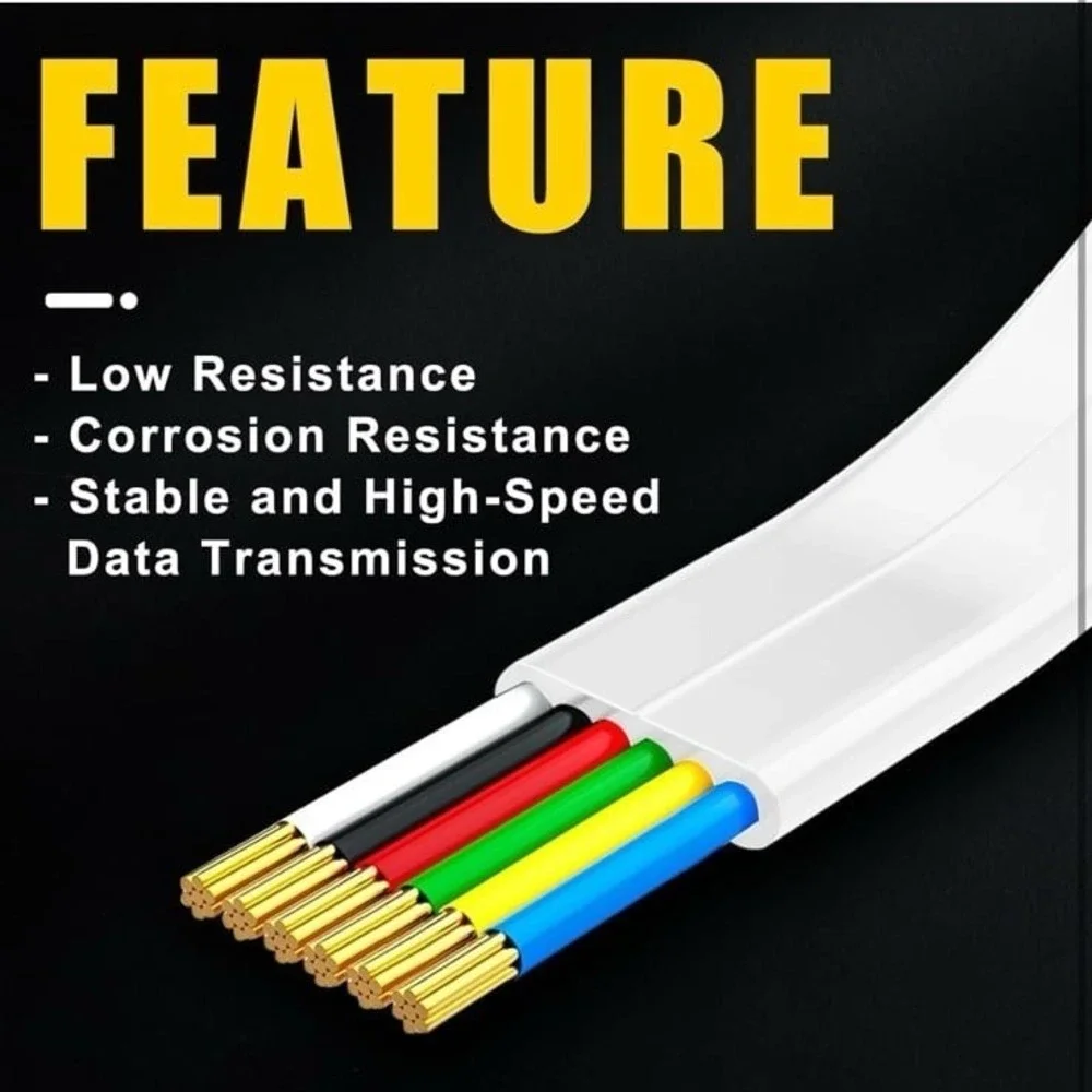 RJ11 to RJ11 Phone Cord, 50FT/15M Telephone Extension Cord Cable Line Wire for L